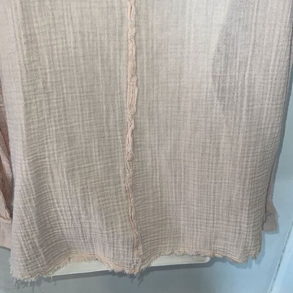 URBAN OUTFITTERS Pink Rose Gauzy Blouse-M - Picture 8 of 11